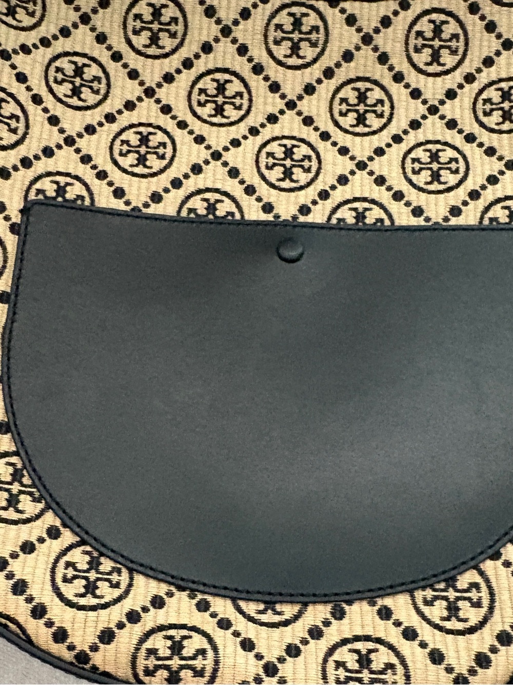 Tory Burch Raffia Woven Logo Half Moon Purse Shoulder Bag - Picture 9 of 13